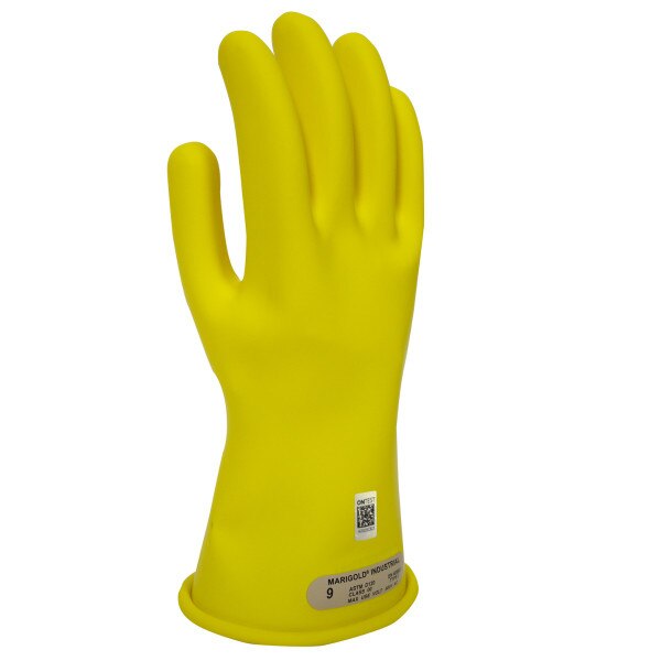 Enespro Class 00 Rubber Voltage 11-inch Gloves in Yellow